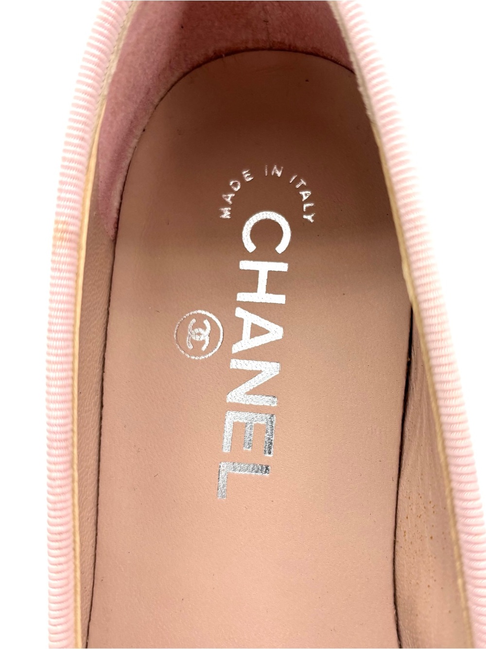 Chanel Vintage Lagerfeld CC Logo Bow Cap Toe Patent Leather Ballet Flats 38.5 - Picture 14 of 15